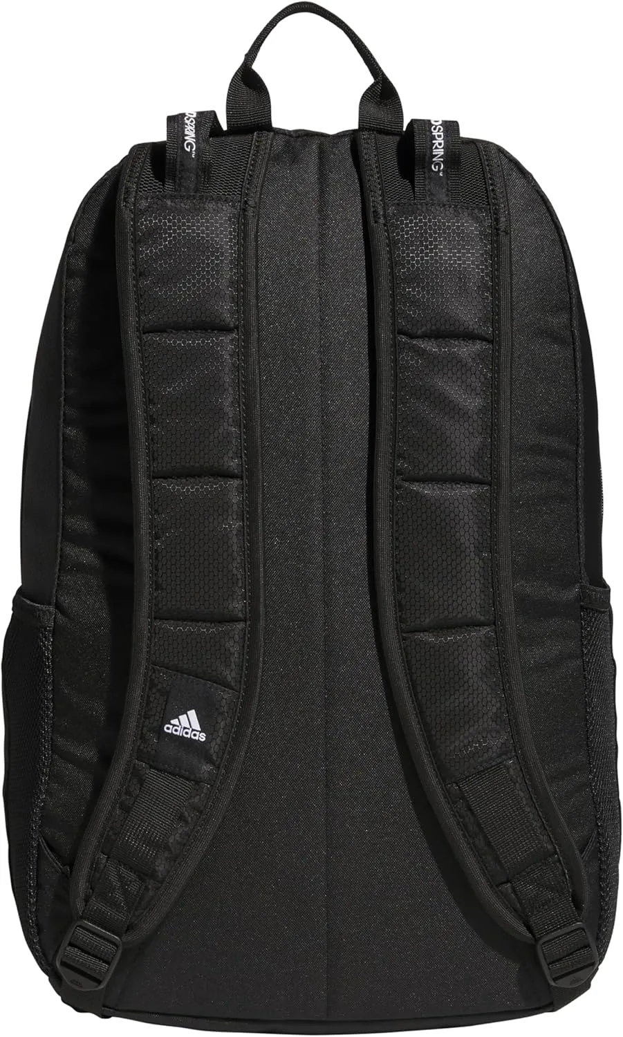 adidas Excel Laptop Durable Large Athletic Gym Backpack Bag, Black/White 3 Stripe Webbing, One Size
