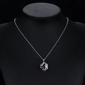 Bagnolet Necklace in 18K White Gold Plated made with  Crystals