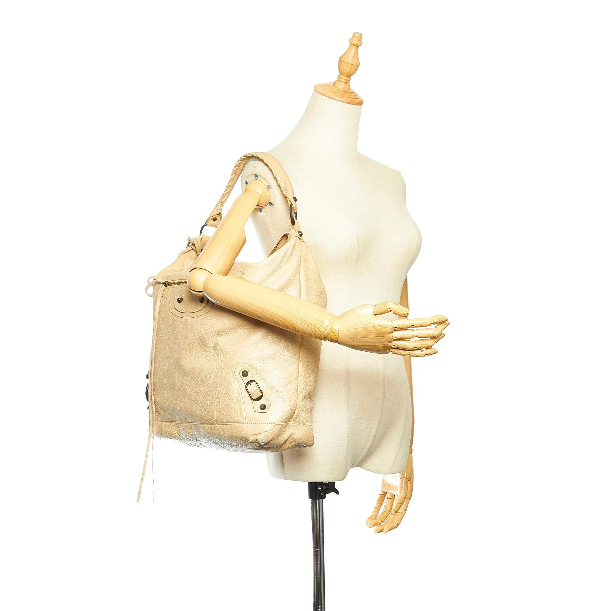 Balenciaga Motocross Classic Day Leather Shoulder Bag (SHG-22375)