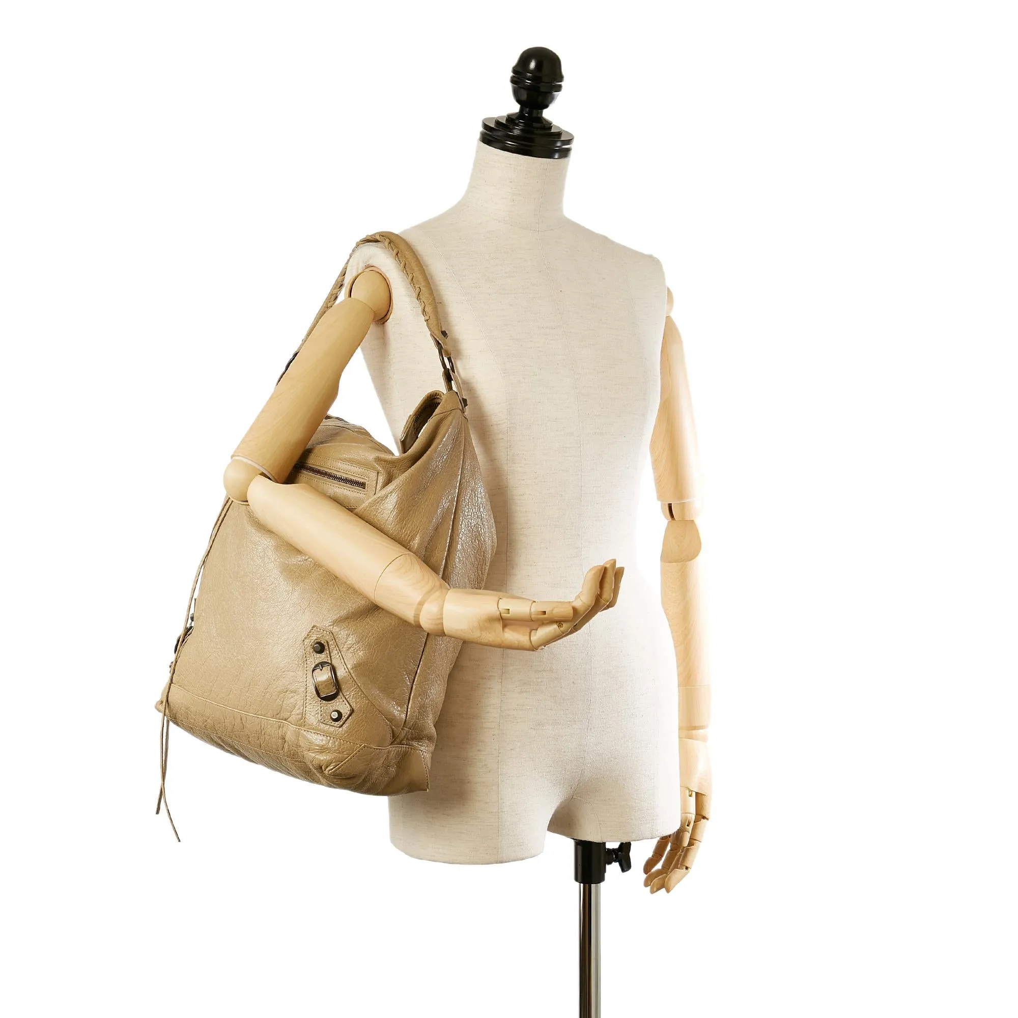 Balenciaga Motocross Classic Day Leather Shoulder Bag (SHG-23571)
