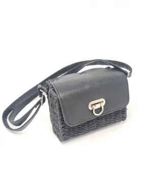 Black Wicker Mini Handbag