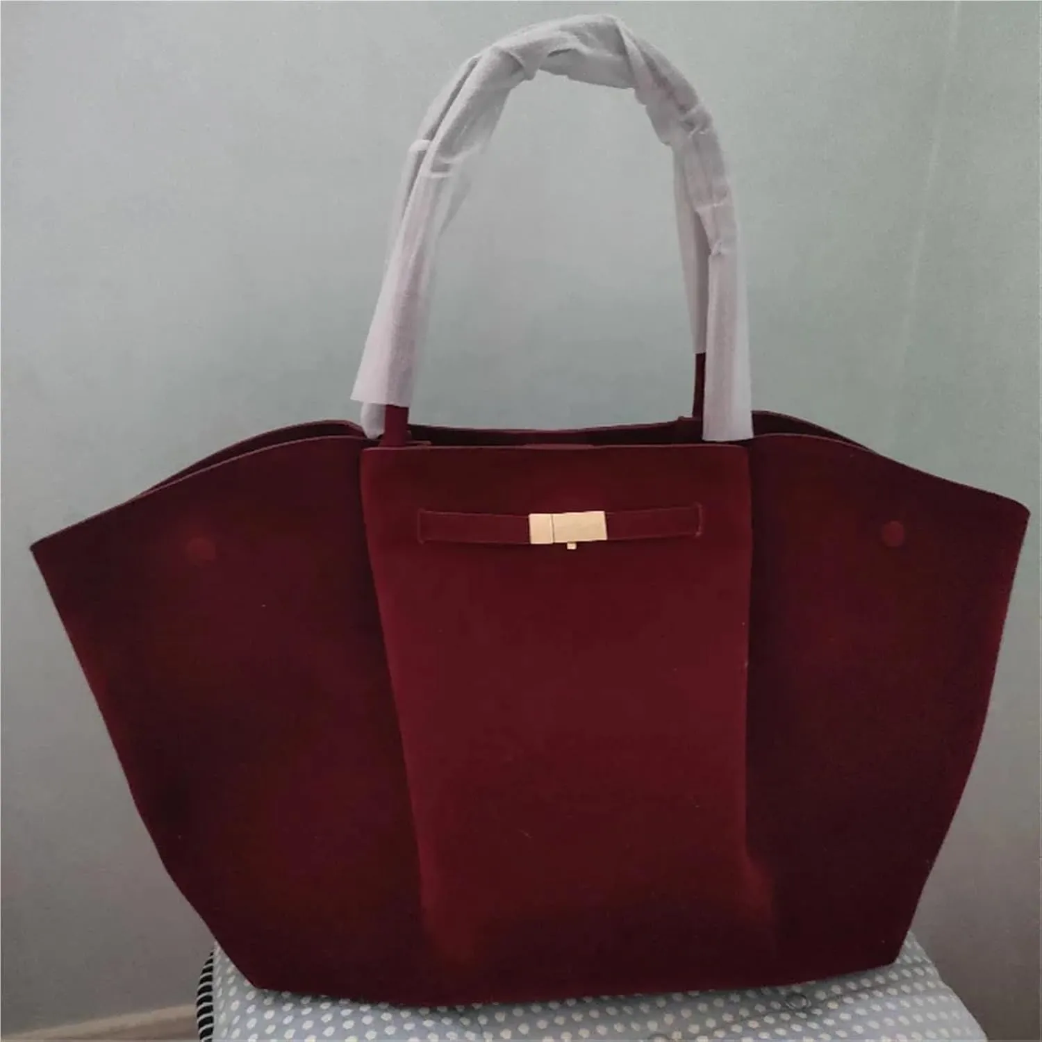 Brown Suede Wing Handbag For Women, Large Capacity Commuter Shoulder Bag, Elegant Versatile Messenger Bag