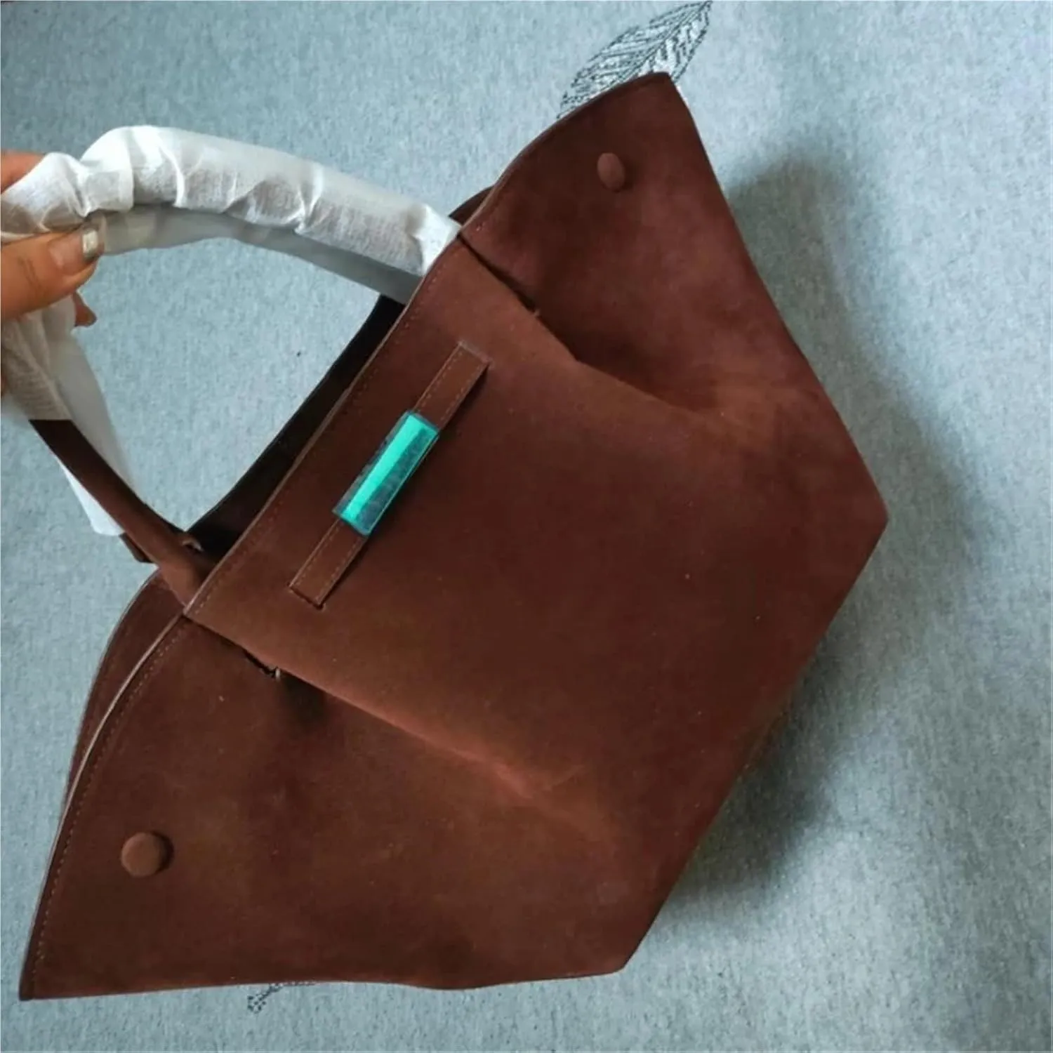 Brown Suede Wing Handbag For Women, Large Capacity Commuter Shoulder Bag, Elegant Versatile Messenger Bag