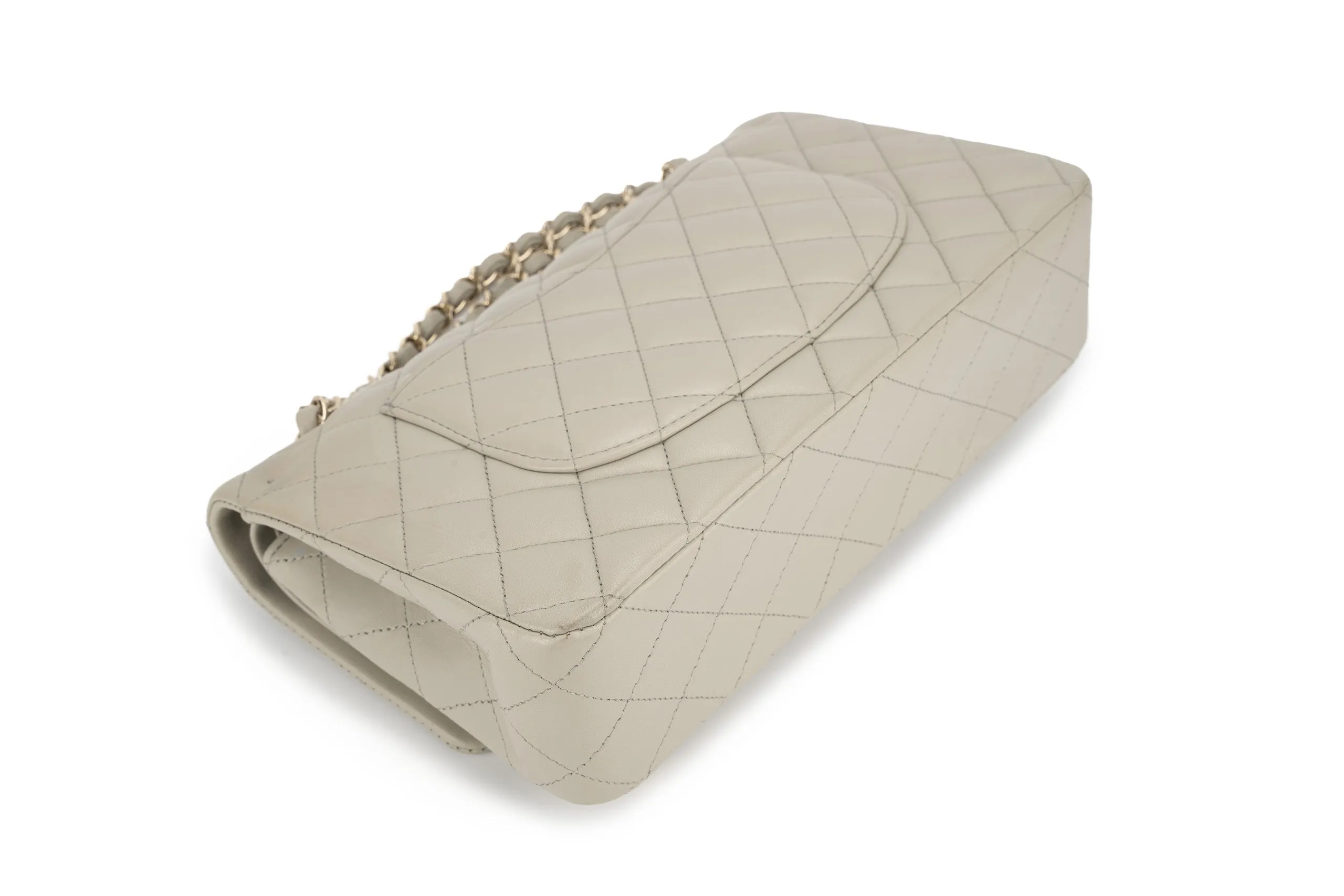 Chanel Med Classic Flap Lambskin Grey GHW