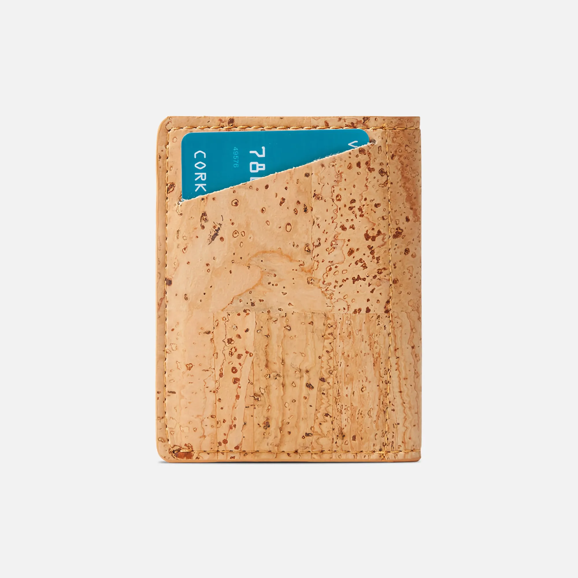 Corkor Vegan Cork Slim Wallet, Light Brown