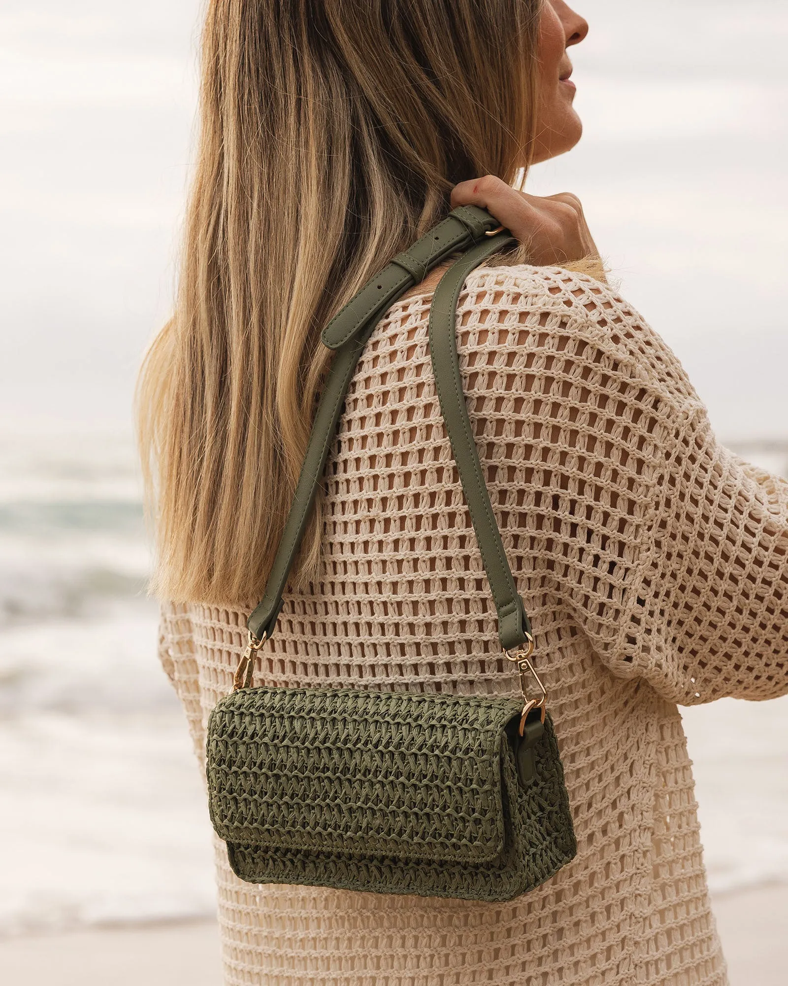 Freya Raffia Crossbody Bag