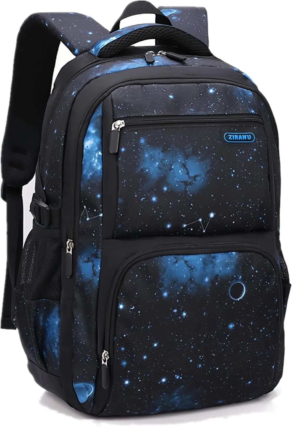 Galaxy Kids Backpacks for Boys School, Water-resistant Boys Backpacks Middle School Bags, Black-blue
