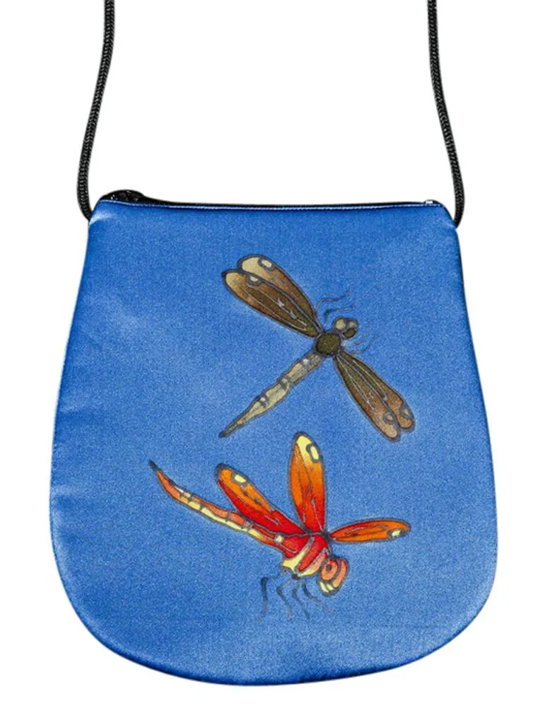 Hand Painted Silk Purse Perfume Bag - Dragonfly