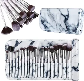 Marble-20pcs Makeup Brush Sets with PU Leather Bag