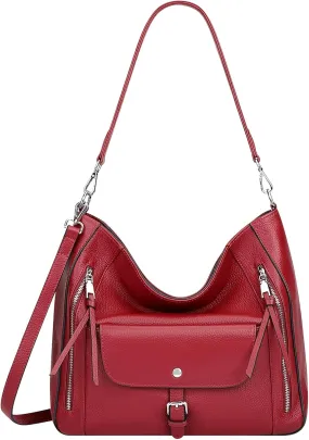 Over Earth Genuine Leather Hobo Bags for Women Soft Large Shoulder Handbags Ladies Classic Work Purses and Handbags
