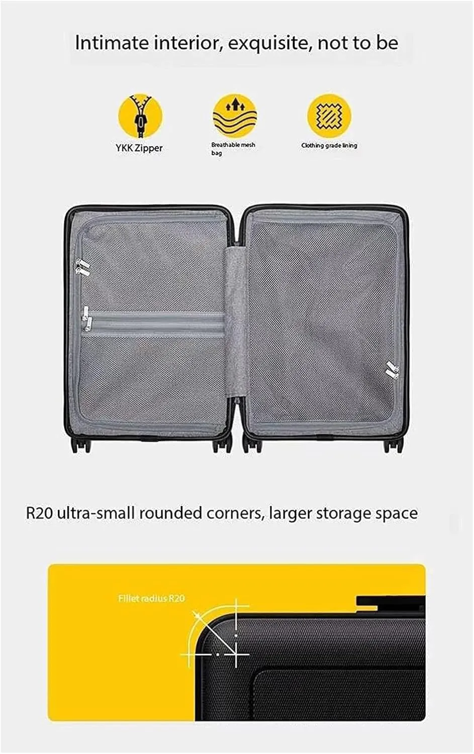 Portable Suitcase Expandable Suitcases Portable Luggage Multifunctional Divider Suitcases with Wheels Travel Business Carry On Luggage (D 26in)