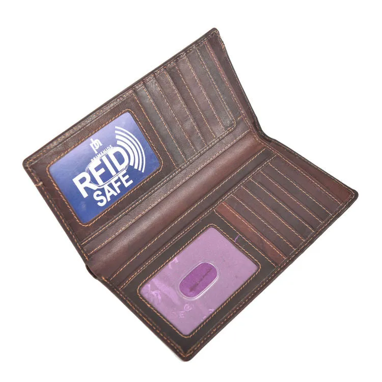 Prime Hide RFID Blocking Brown Leather Card Wallet
