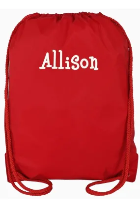 Red Drawstring Backpack