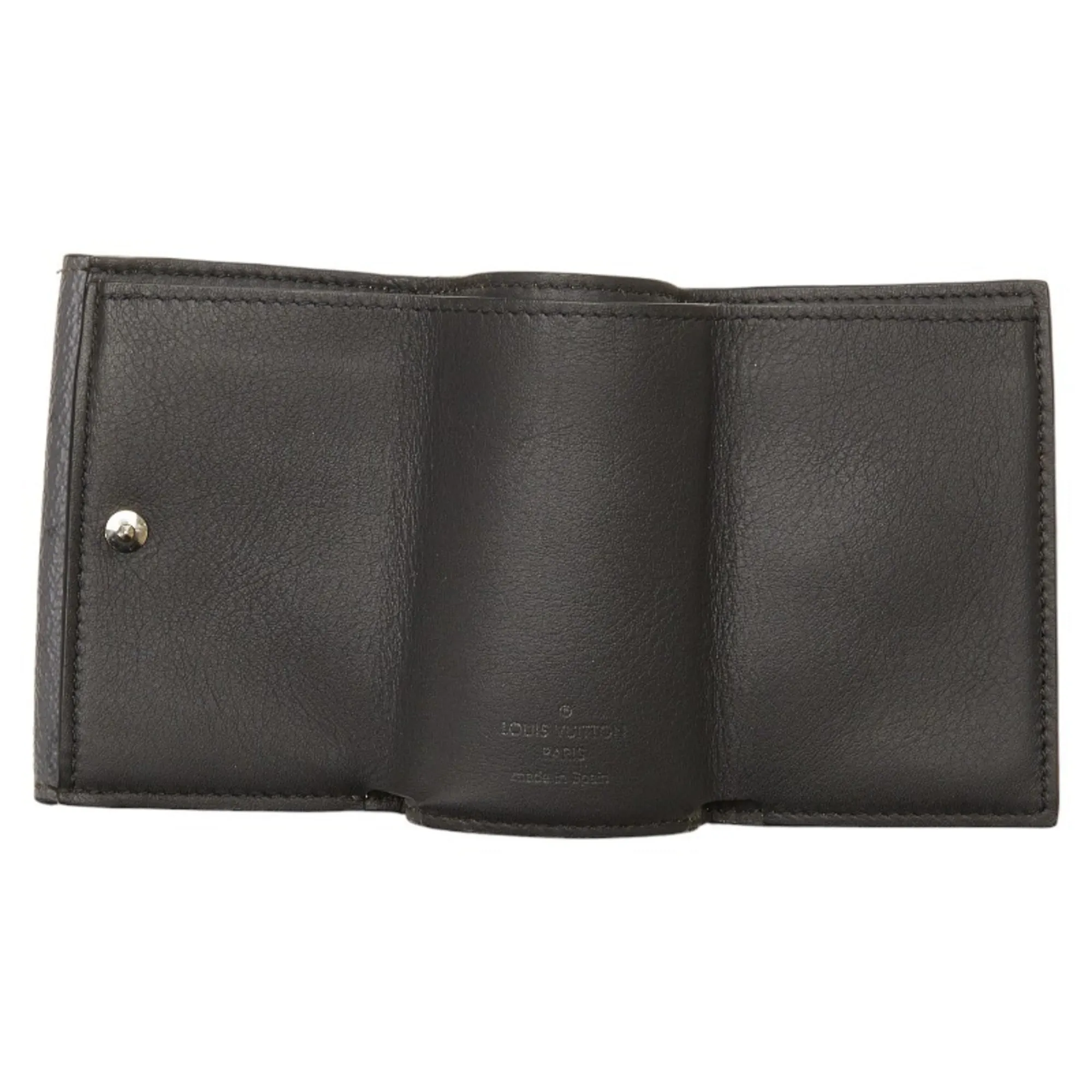 Trendy Inspired Louis Vuitton Monogram Eclipse Reverse Discovery Trifold Wallet M45417 Gray Pvc Leather Men's