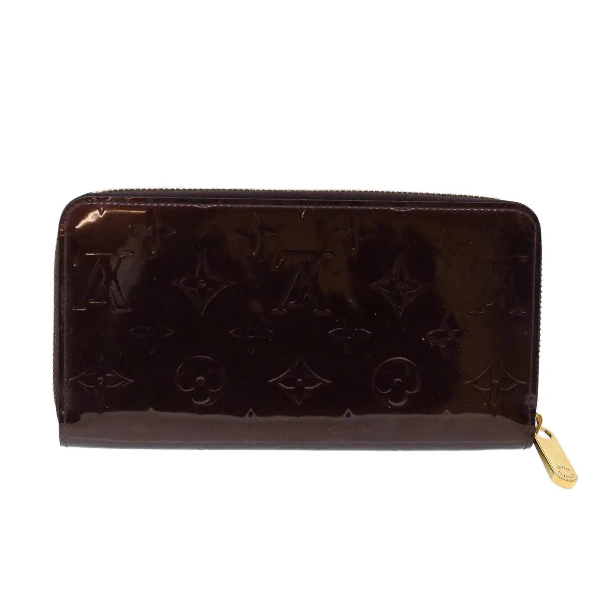 Trendy Inspired Louis Vuitton Monogram Vernis Zippy Wallet Rouge Favist M91536 Lv Auth Cl743