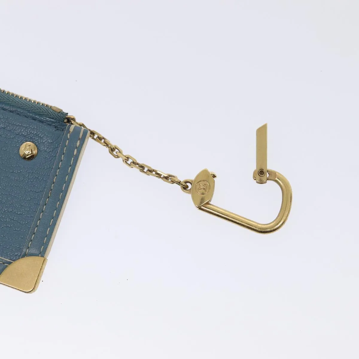 Trendy Inspired Louis Vuitton Suhari Pochette Cles Coin Purse Blue M91825 Lv Auth 87371