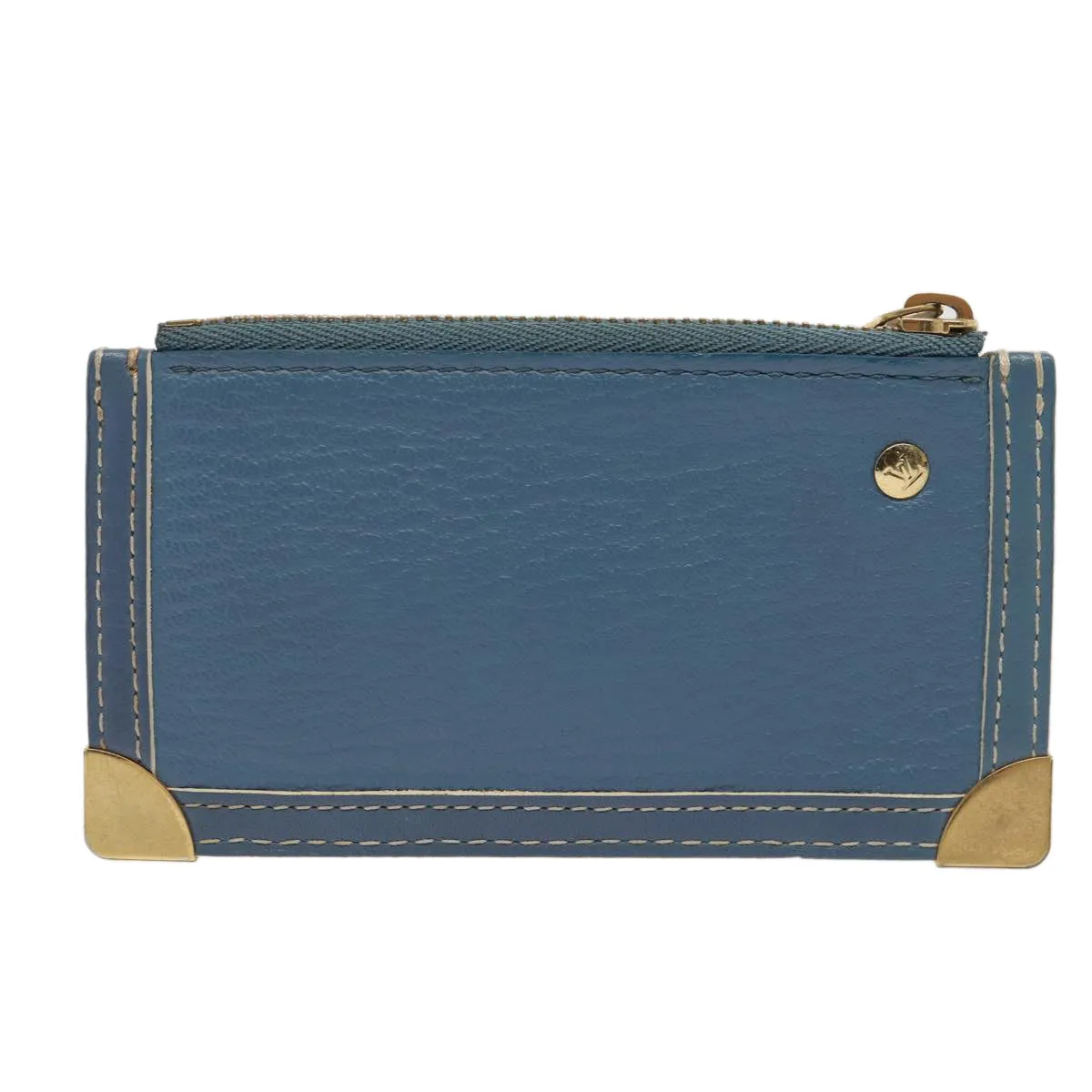 Trendy Inspired Louis Vuitton Suhari Pochette Cles Coin Purse Blue M91825 Lv Auth 87371