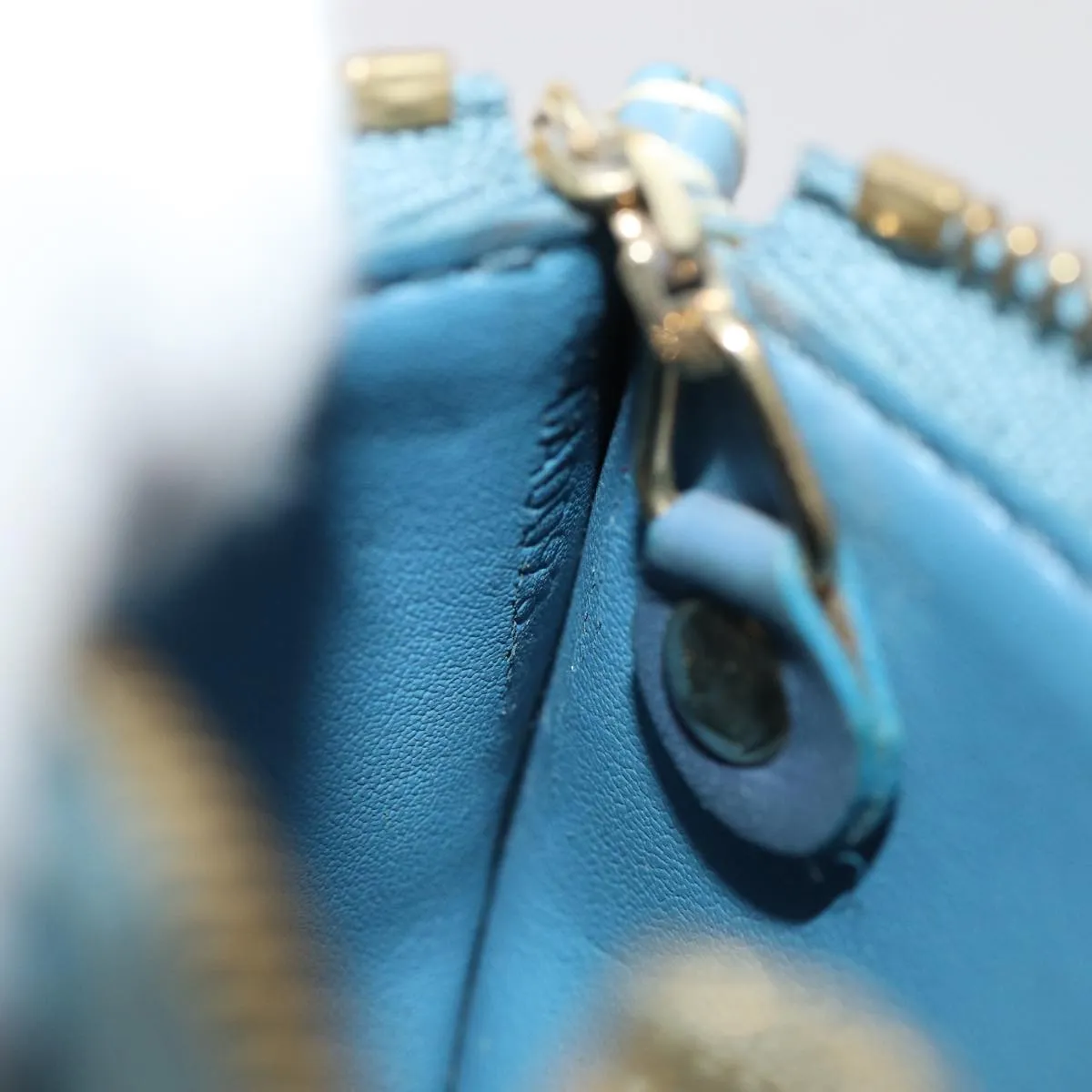 Trendy Inspired Louis Vuitton Suhari Pochette Cles Coin Purse Blue M91825 Lv Auth 87371