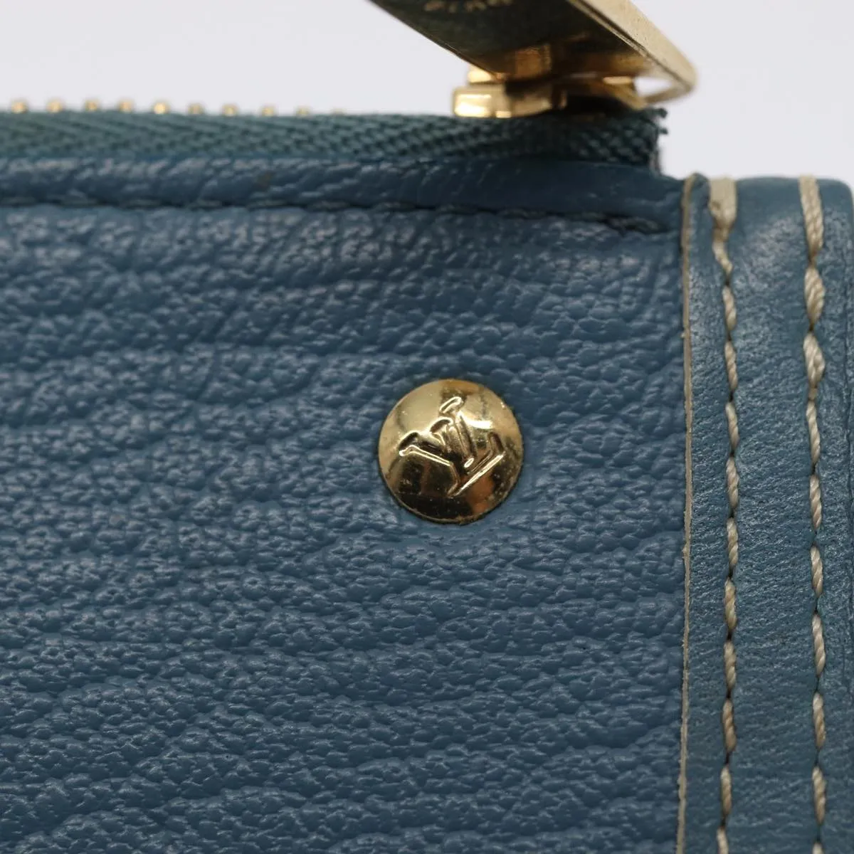 Trendy Inspired Louis Vuitton Suhari Pochette Cles Coin Purse Blue M91825 Lv Auth 87371