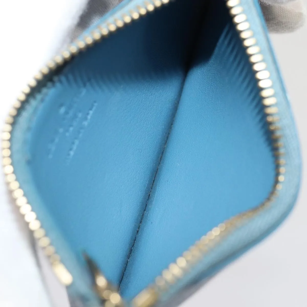 Trendy Inspired Louis Vuitton Suhari Pochette Cles Coin Purse Blue M91825 Lv Auth 87371