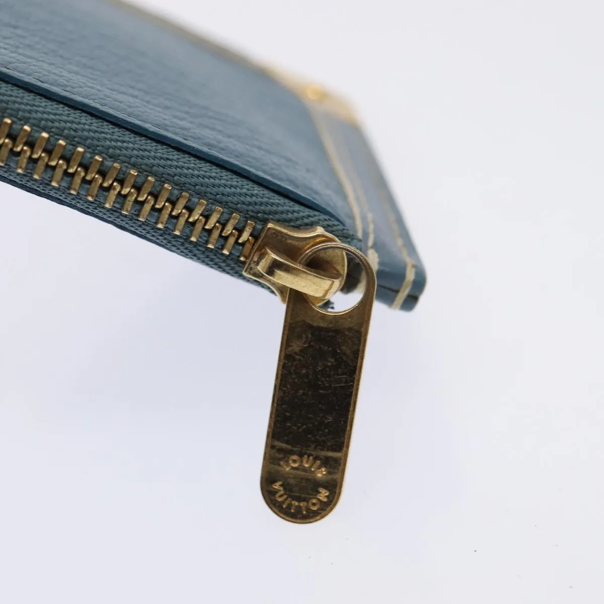 Trendy Inspired Louis Vuitton Suhari Pochette Cles Coin Purse Blue M91825 Lv Auth 87371