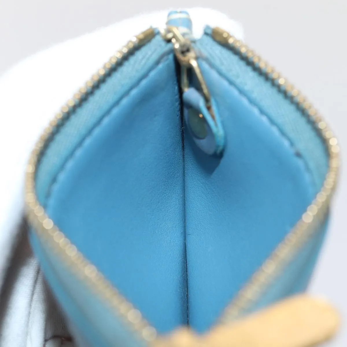 Trendy Inspired Louis Vuitton Suhari Pochette Cles Coin Purse Blue M91825 Lv Auth 87371