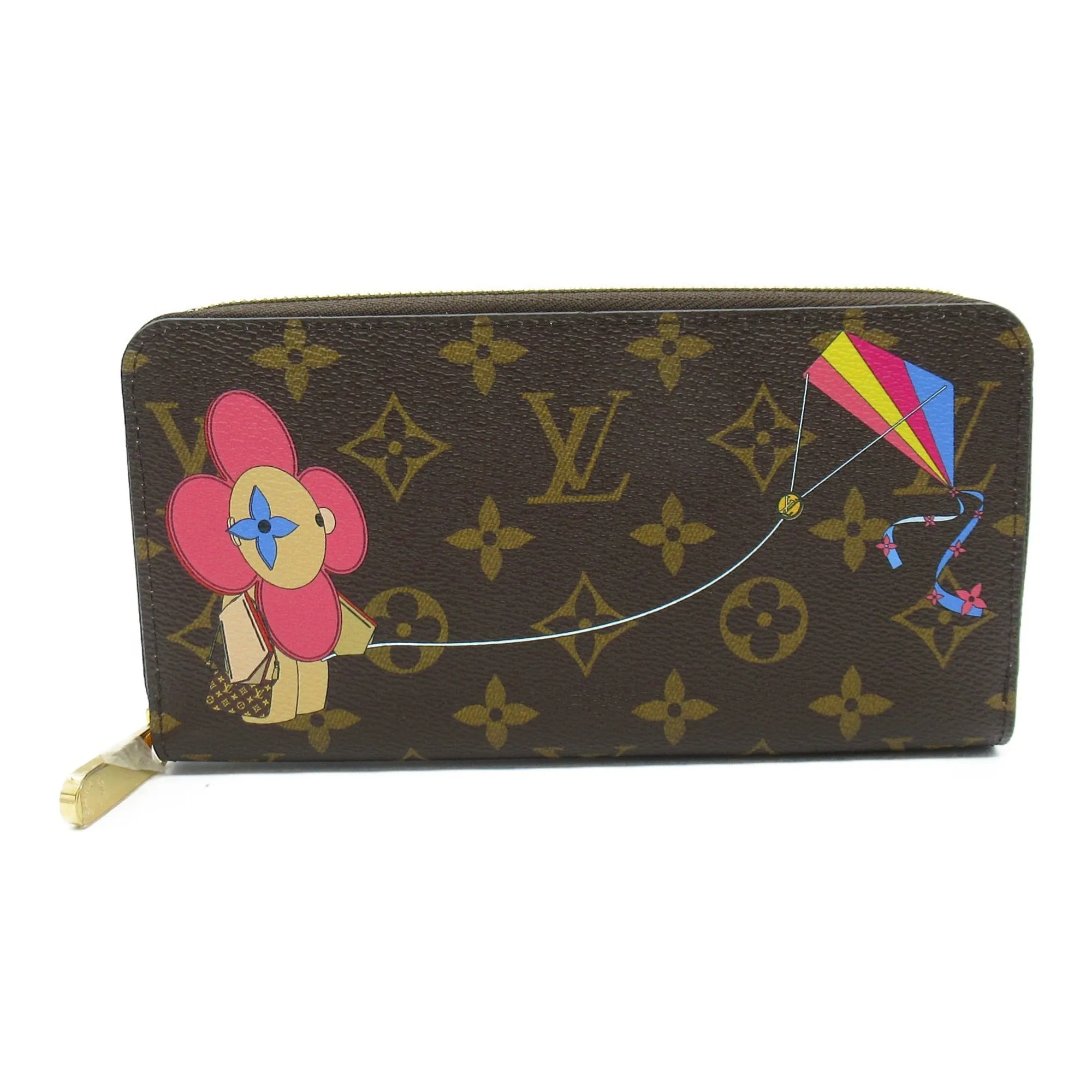 Trendy Inspired Louis Vuitton Zippy Wallet Japan Only Brown Rose Valerine Pvc Coated Canvas Monogram Vivienne M69054