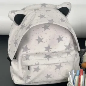 Uakiss Fashion Star Kawaii Ins Cat Ear Backpack Japanese Women Casual Chic Schoolbags Y2k Aesthetic Students All Match Simple Backpacks